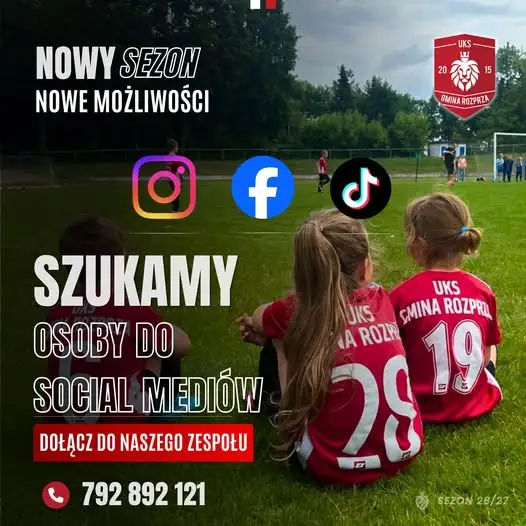 UKS Gmina Rozprza poszukuje osoby do social mediów – dołącz do klubu