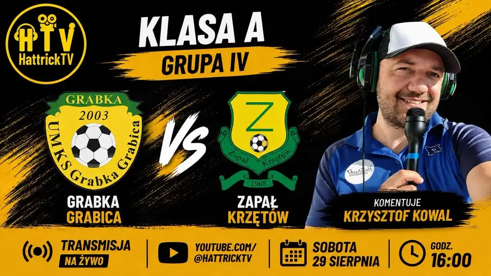 HattrickTV transmituje mecz Grabka Grabica – Zapał Krzętów w A-klasie