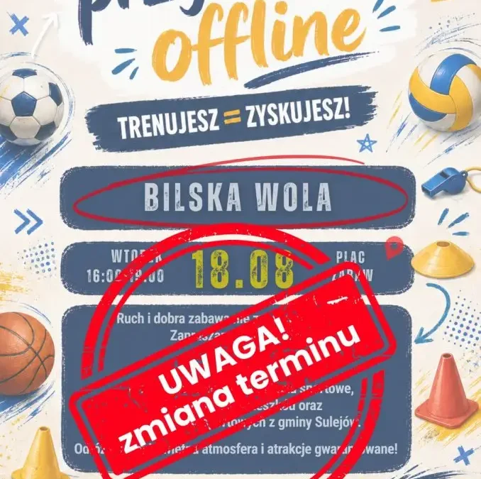 Przystanek Offline w Bilskiej Woli przełożony z powodu pogody
