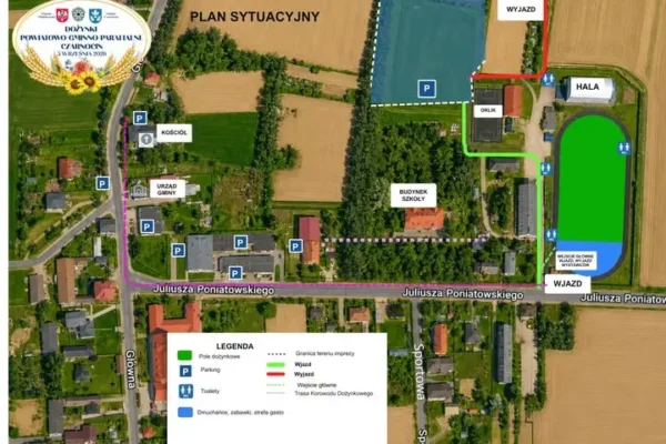 Dożynki Powiatowe w Czarnocinie: praktyczny przewodnik po parkingach i dojeździe