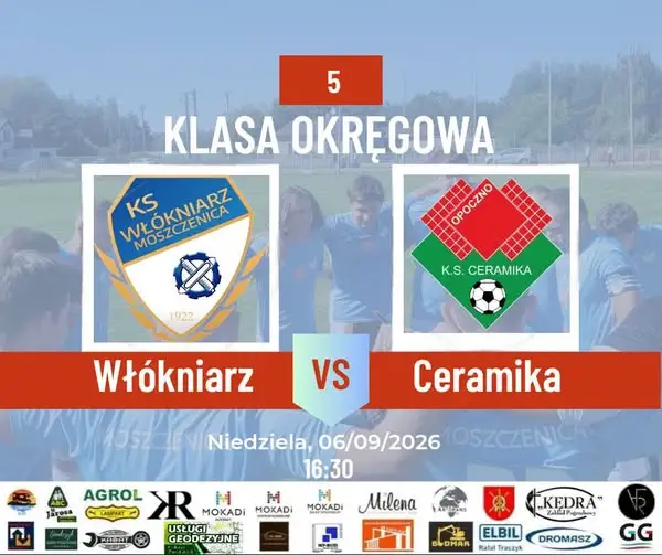 Włókniarz Moszczenica podejmuje Ceramikę II Opoczno w 5. kolejce Klasy Okręgowej