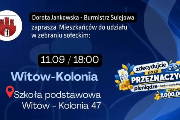 Witów Kolonia: rekordowy fundusz sołecki na 2027 rok. Mieszkańcy zdecydują o wydatkach