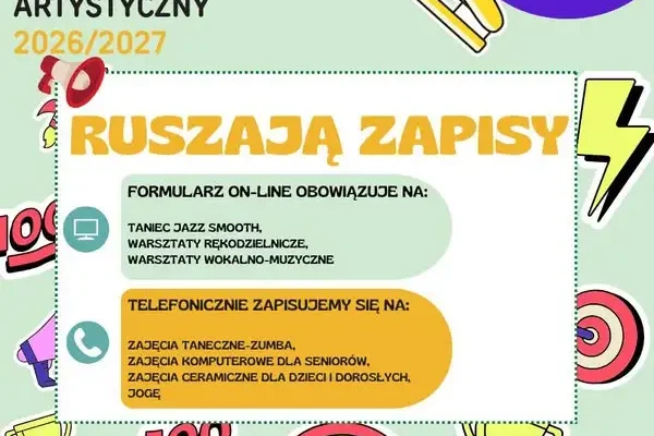 Ruszyły zapisy na zajęcia artystyczne 2026/2027 w Gminnej Bibliotece Publicznej w Rozprzy