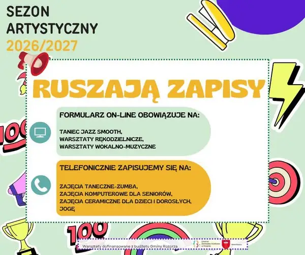 Ruszyły zapisy na zajęcia artystyczne 2026/2027 w Gminnej Bibliotece Publicznej w Rozprzy