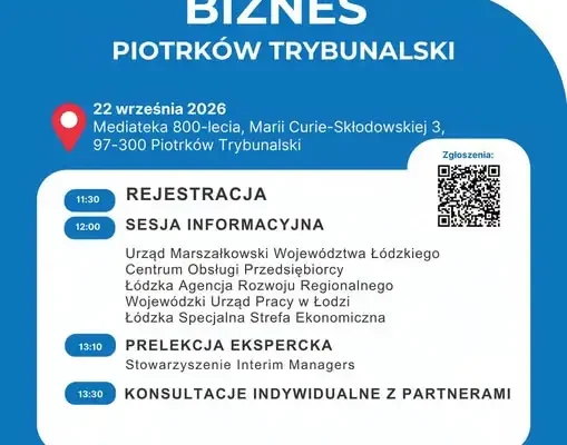 „Łódzkie Inspiruje Biznes” w Piotrkowie Trybunalskim – bezpłatne spotkanie dla przedsiębiorców