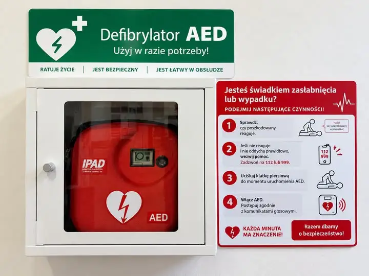 AED w Urzędzie Gminy Aleksandrów – bezpieczeństwo mieszkańców priorytetem
