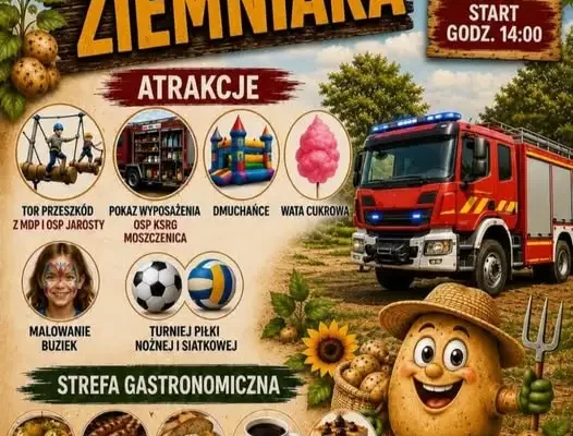 Święto Ziemniaka w Rakowie Dużym — strażacy z OSP Moszczenica zapraszają