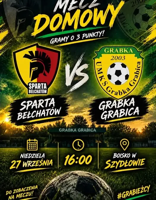 Grabka Grabica podejmie Spartę Bełchatów w Szydłowie