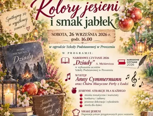 Jesienna impreza plenerowa w ogrodzie szkoły w Proszeniu – 26 września