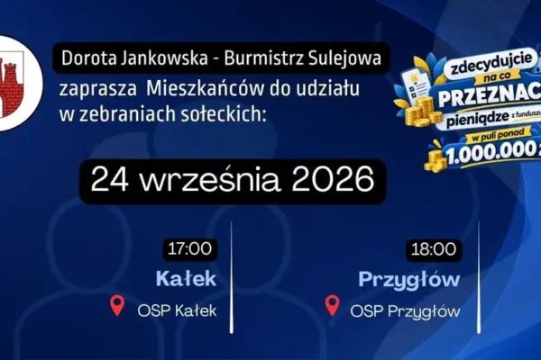 Zebrania sołeckie w Przygłowie i Kałku – jutro zdecyduj o funduszu sołeckim