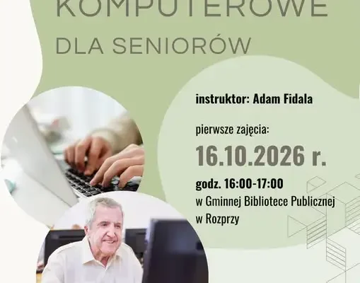 Bezpłatne warsztaty komputerowe dla seniorów w Rozprzy – ruszają zapisy