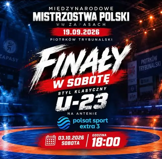 Finały Młodzieżowych Mistrzostw Polski U23 w zapasach w Polsat Sport Extra 3