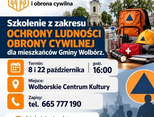 Bezpłatne szkolenie z ochrony ludności i obrony cywilnej dla mieszkańców gminy Wolbórz
