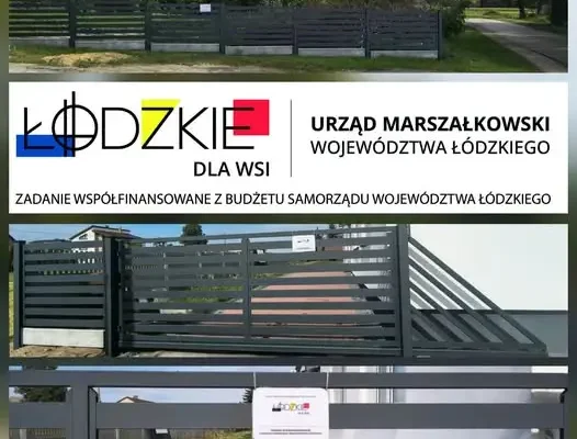 Nowe ogrodzenie i brama przy świetlicy wiejskiej w Zamościu