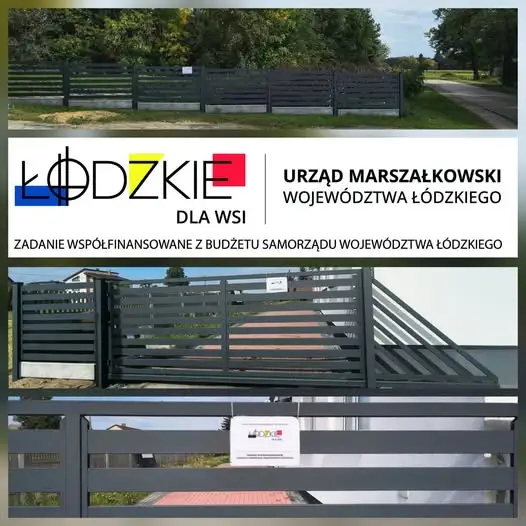 Nowe ogrodzenie i brama przy świetlicy wiejskiej w Zamościu