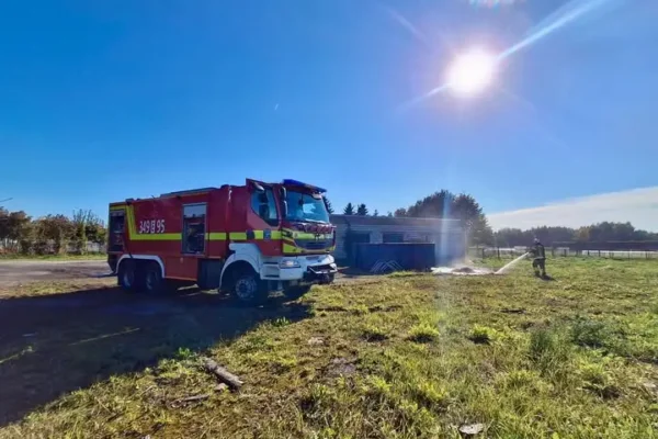 Pożar w Woli Krzysztoporskiej – interwencja OSP KSRG