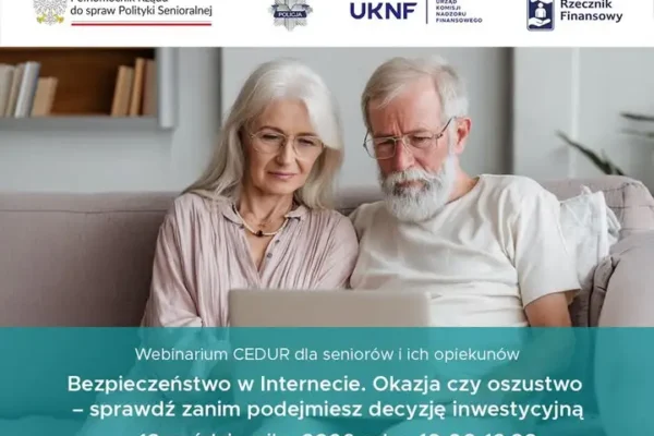 Bezpłatne webinarium KNF: jak seniorzy mogą ustrzec się przed fałszywymi inwestycjami w sieci