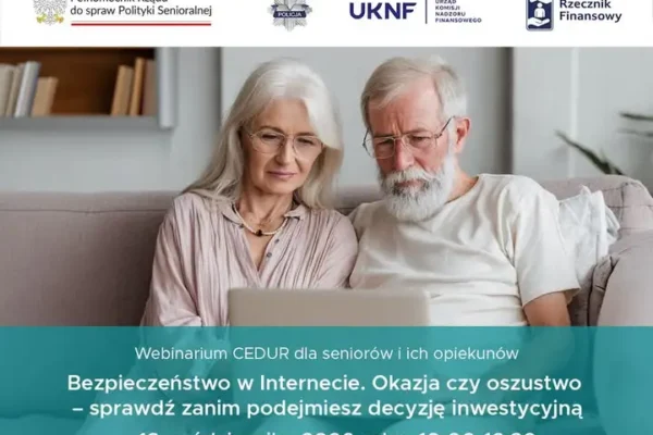 Bezpłatne webinarium dla seniorów z Gminy Moszczenica – jak nie dać się oszukać w sieci