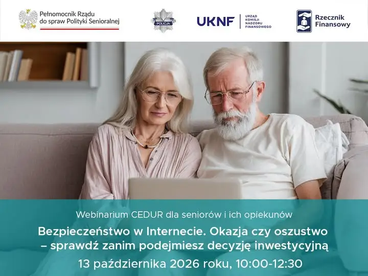 Bezpłatne webinarium dla seniorów z Gminy Moszczenica – jak nie dać się oszukać w sieci